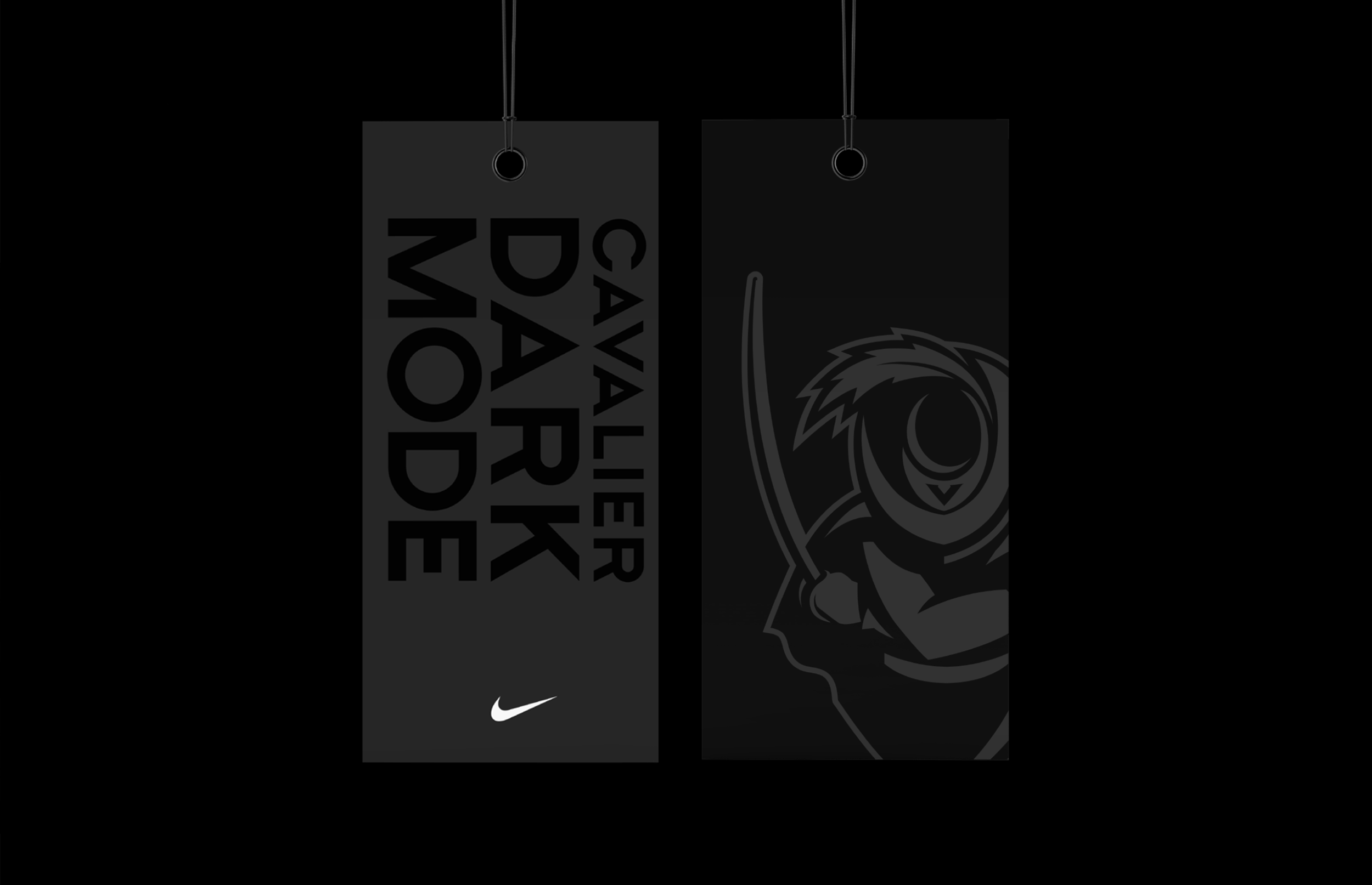 Nike swoosh on dark mode