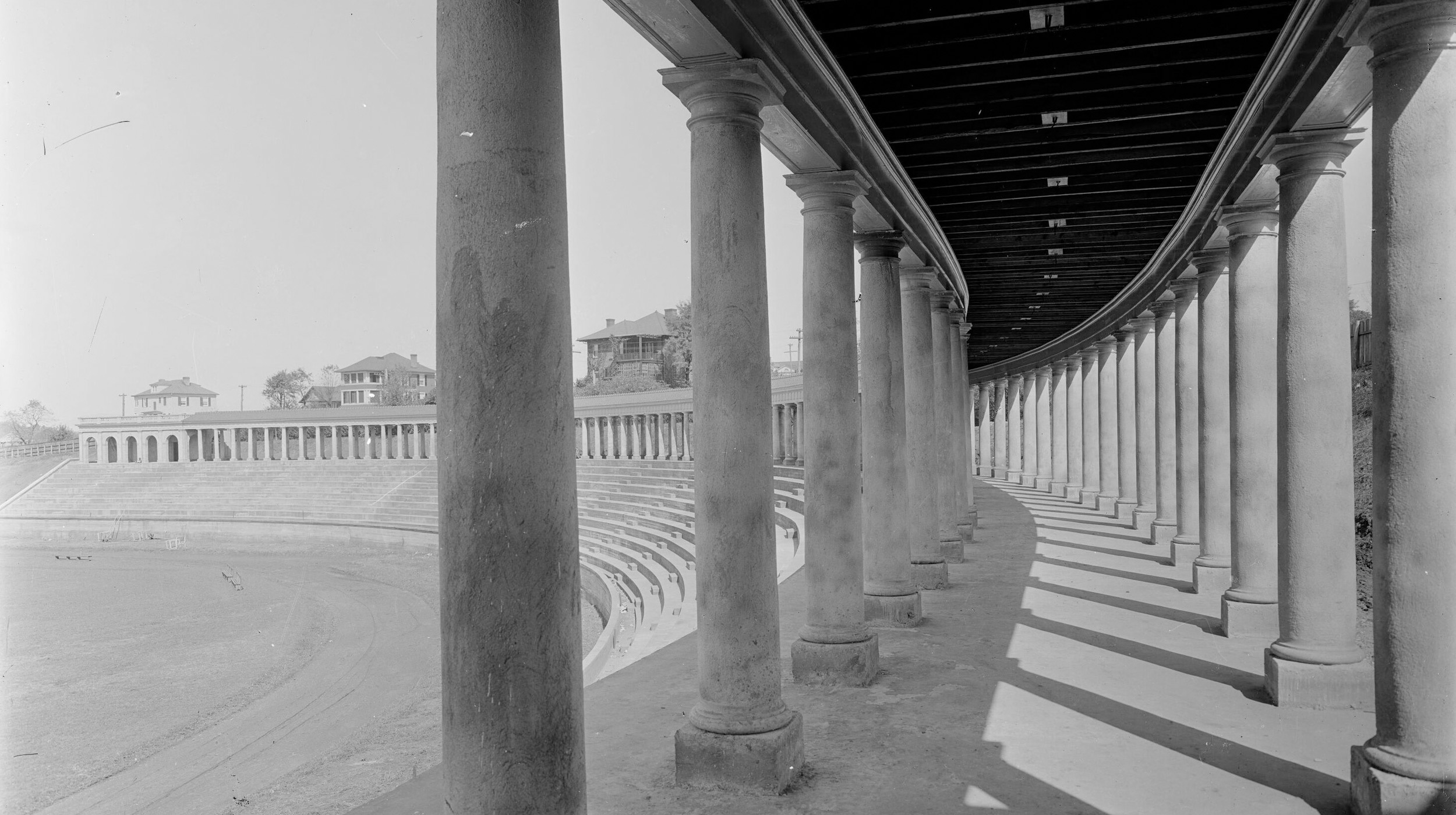 Culbreth Columns in a black and white image