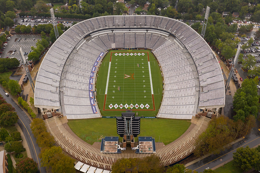 Arial View of Scott Stadium